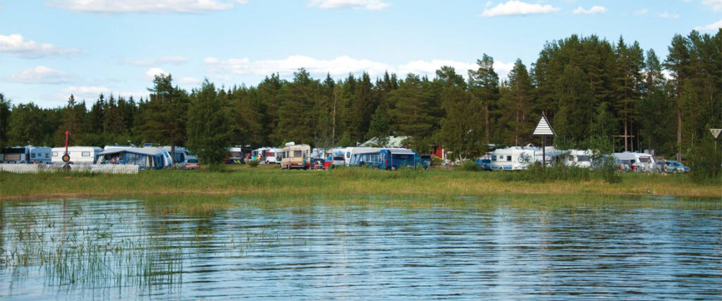 Campingen sett från vattnet