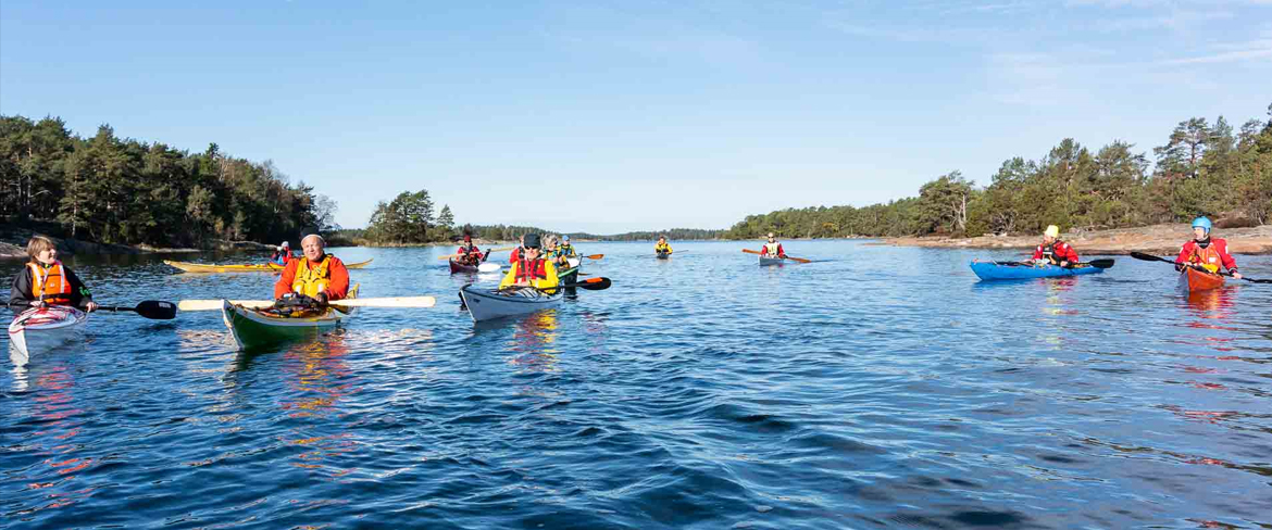 Kayak leads in Piteå archipelago