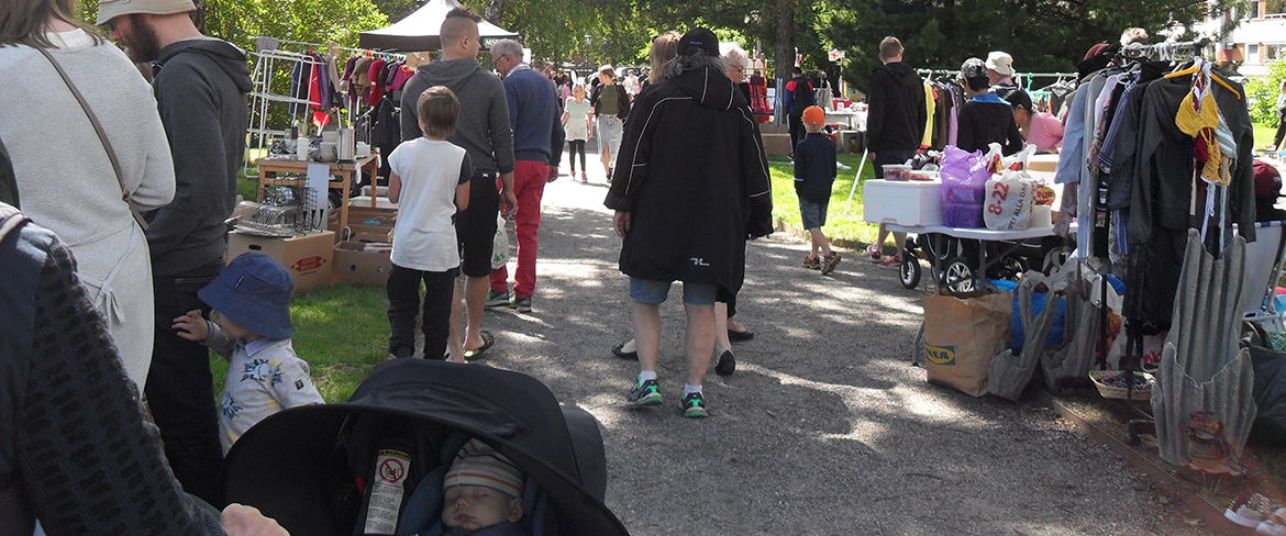 Summer flea market in Piteå